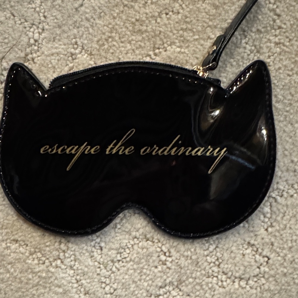 Kate Spade Black Cat-Shaped Pouch